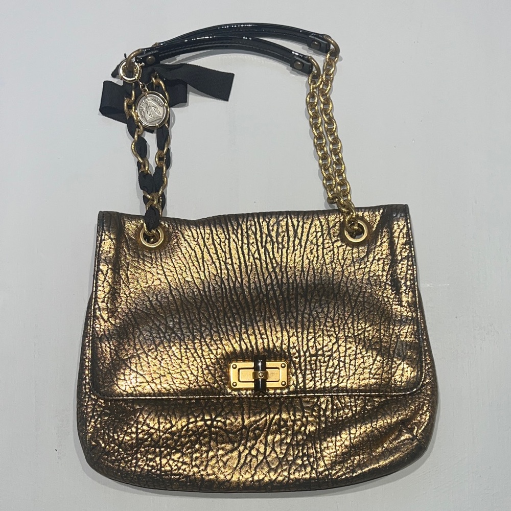 Lanvin Copper and Black Designer Bag